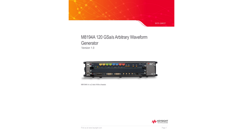M8194A 120 GSa/s Arbitrary Waveform Generator